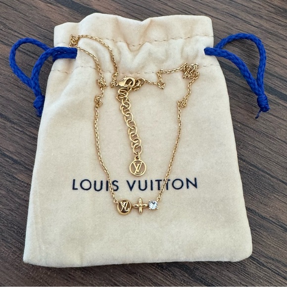 NEW LOUIS VUITTON Petit Louis Crystal Necklace - Picture 3 of 5